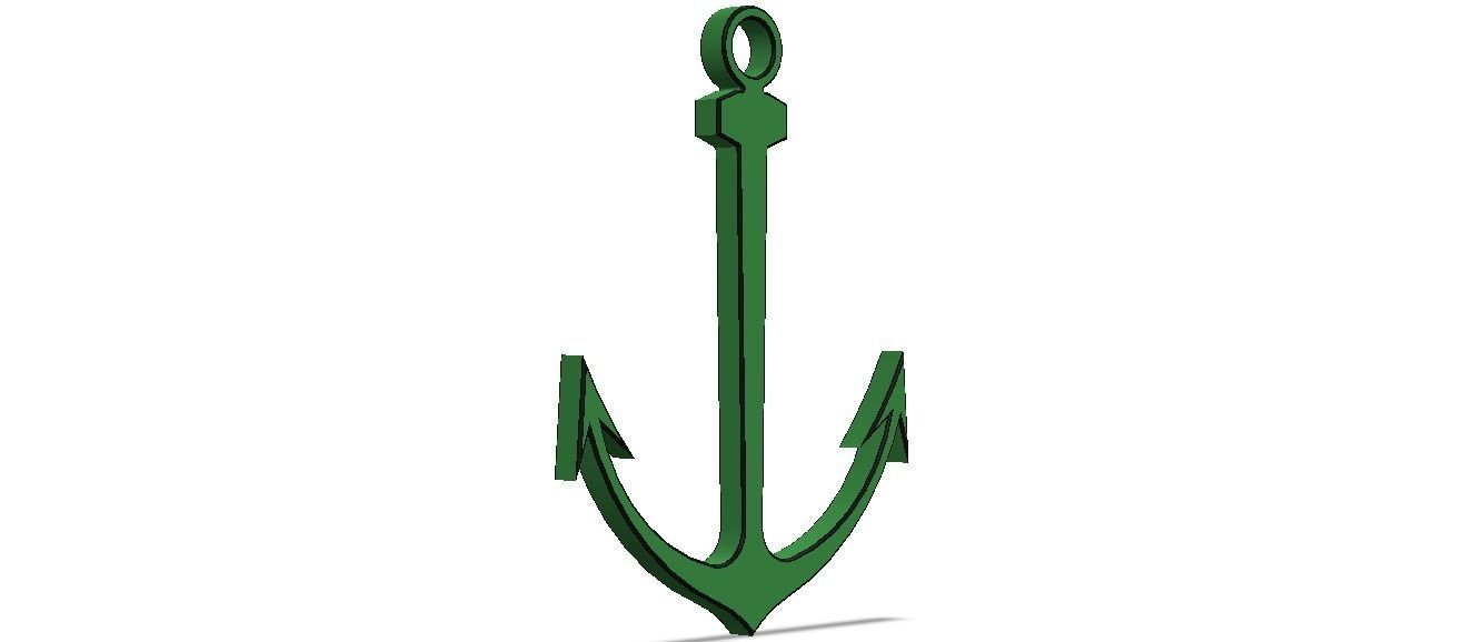 Anchor Green Ship 3D print model_41