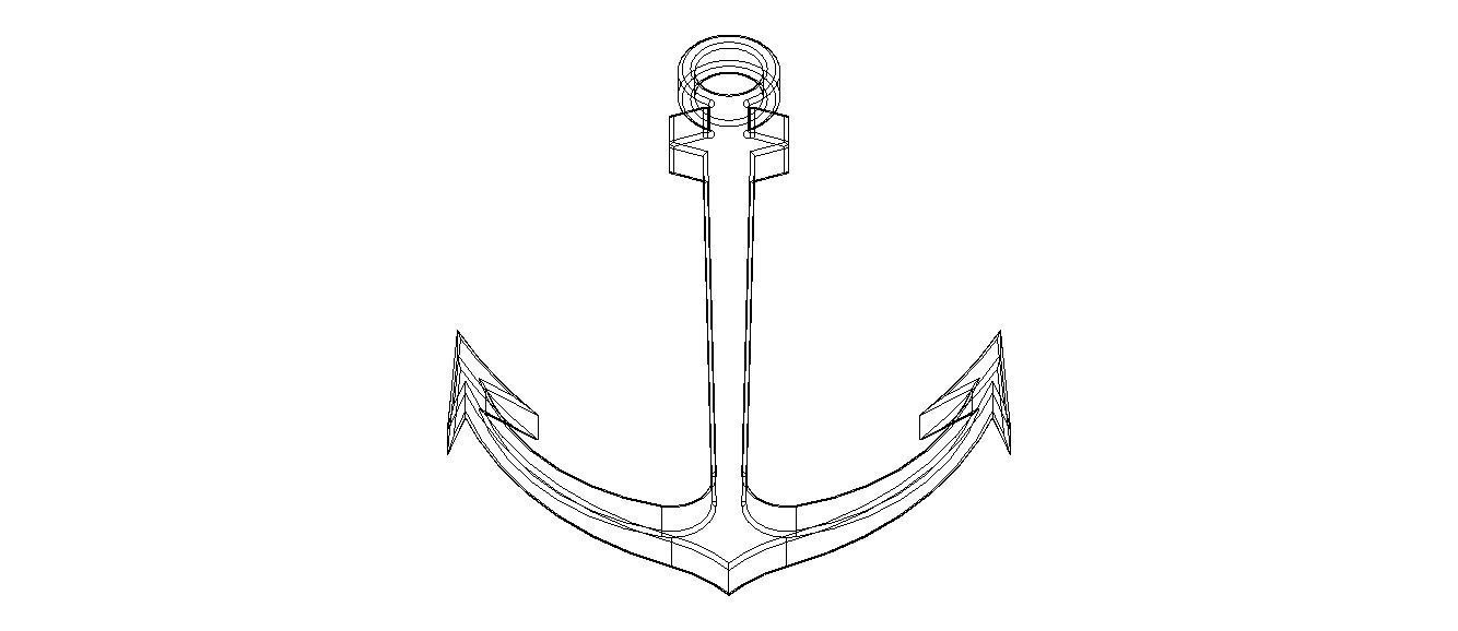 Anchor Green Ship 3D print model_28