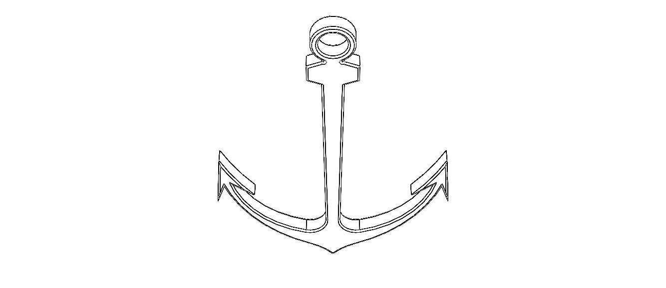 Anchor Green Ship 3D print model_18
