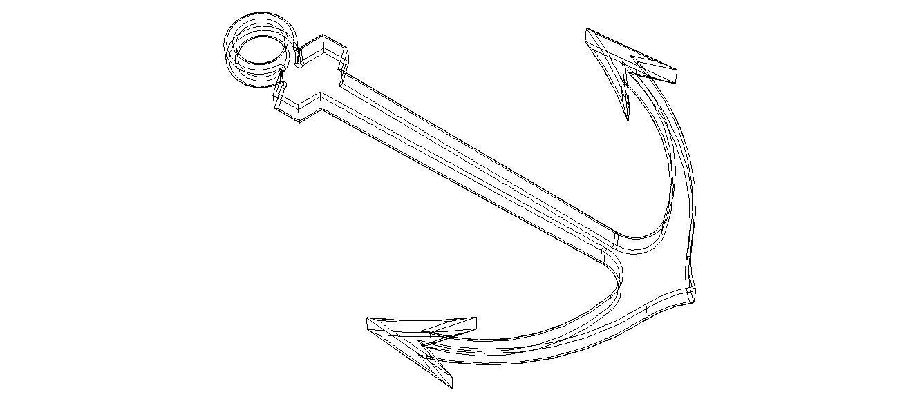 Anchor Green Ship 3D print model_8