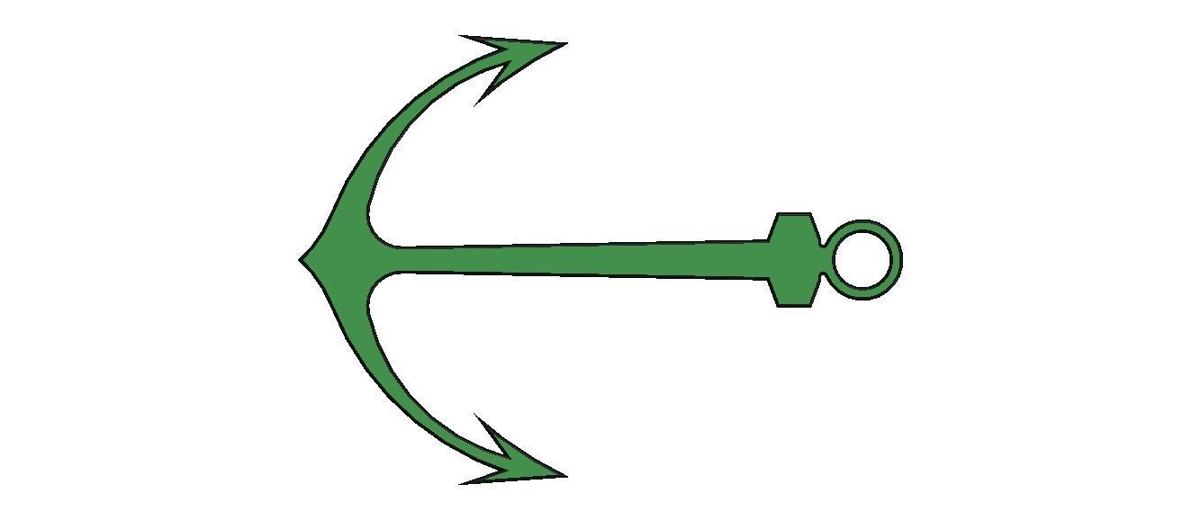 Anchor Green Ship 3D print model_37