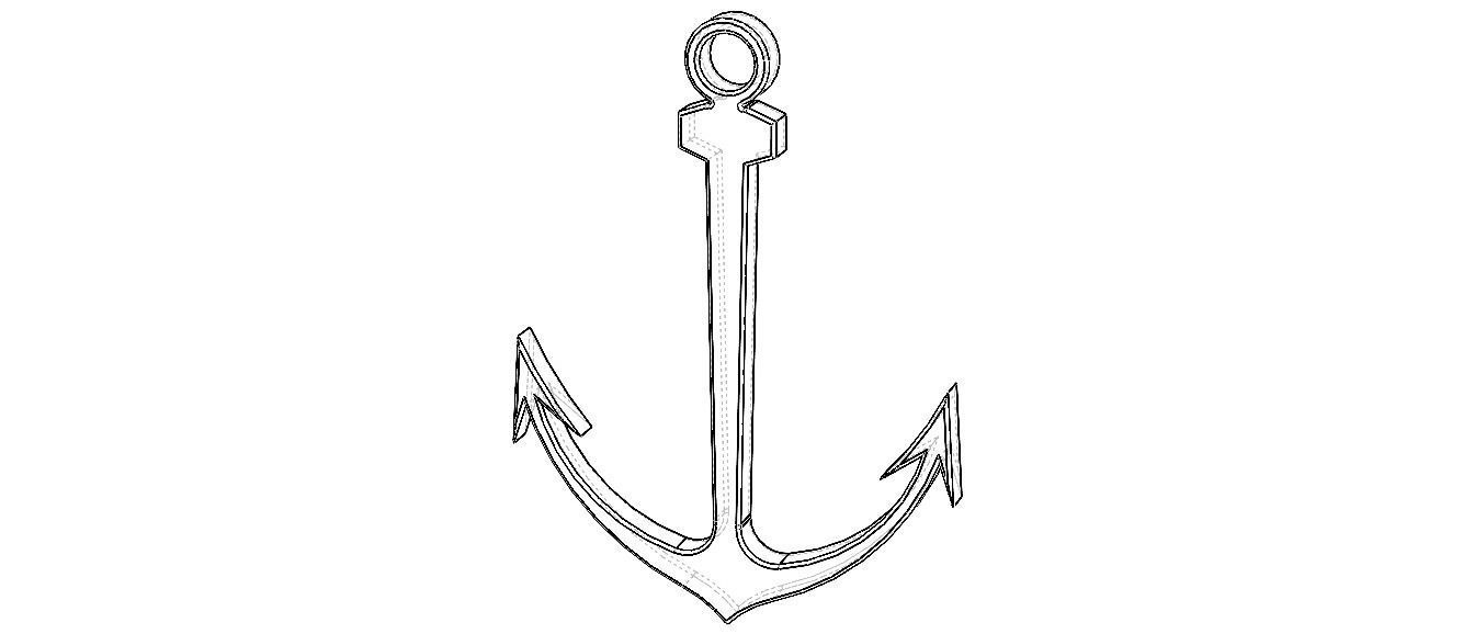 Anchor Green Ship 3D print model_3