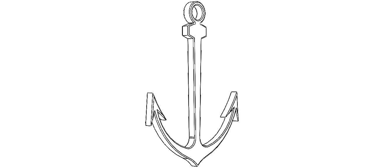 Anchor Green Ship 3D print model_38