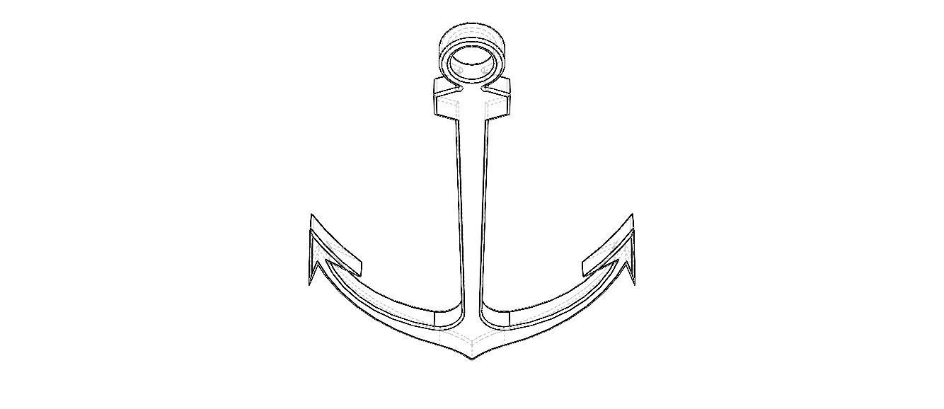 Anchor Green Ship 3D print model_19