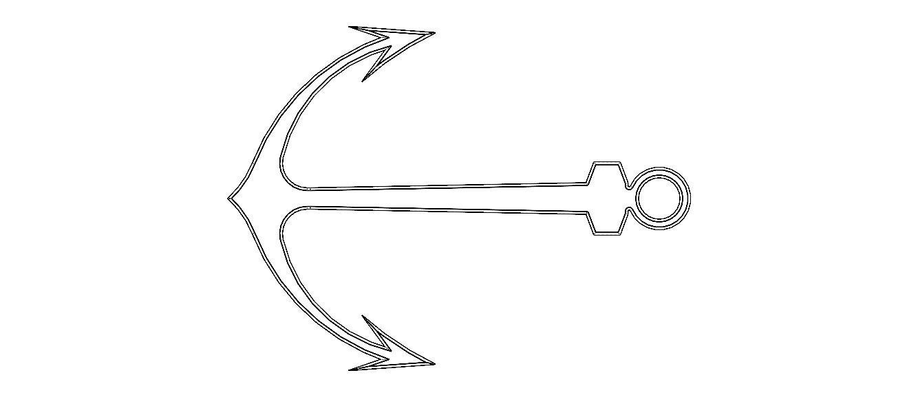 Anchor Green Ship 3D print model_35