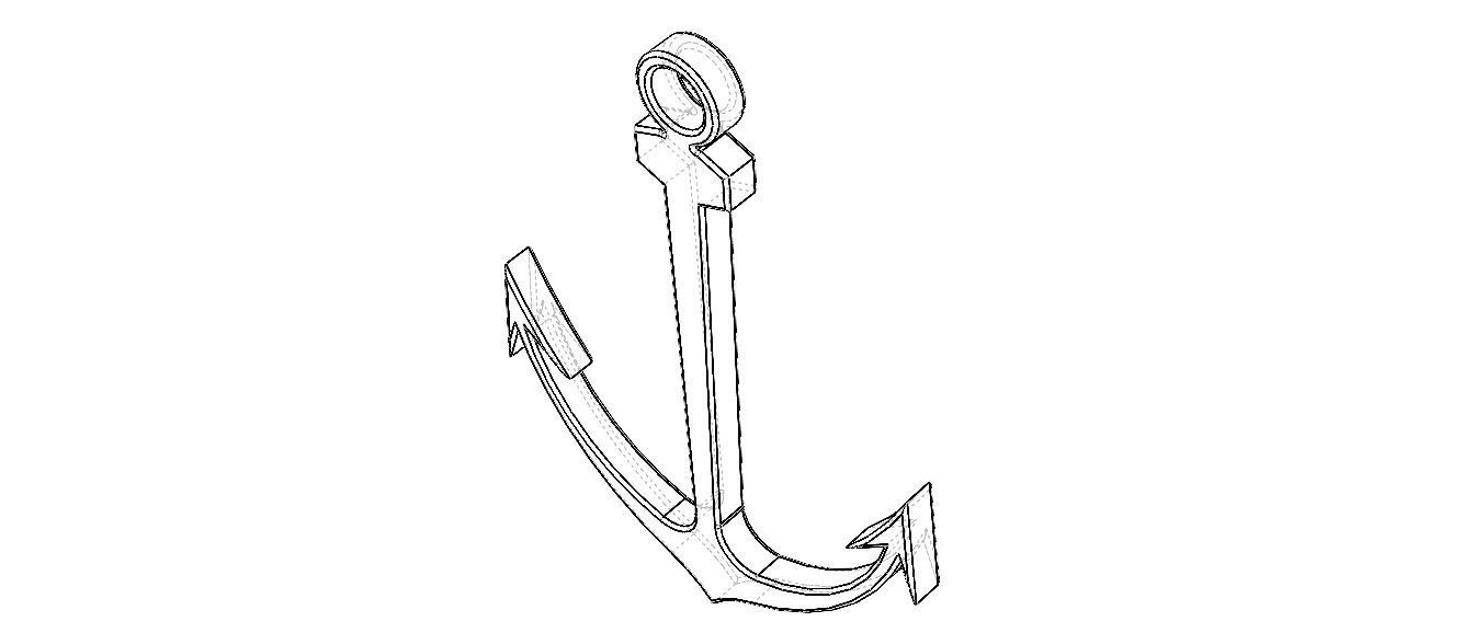 Anchor Green Ship 3D print model_11