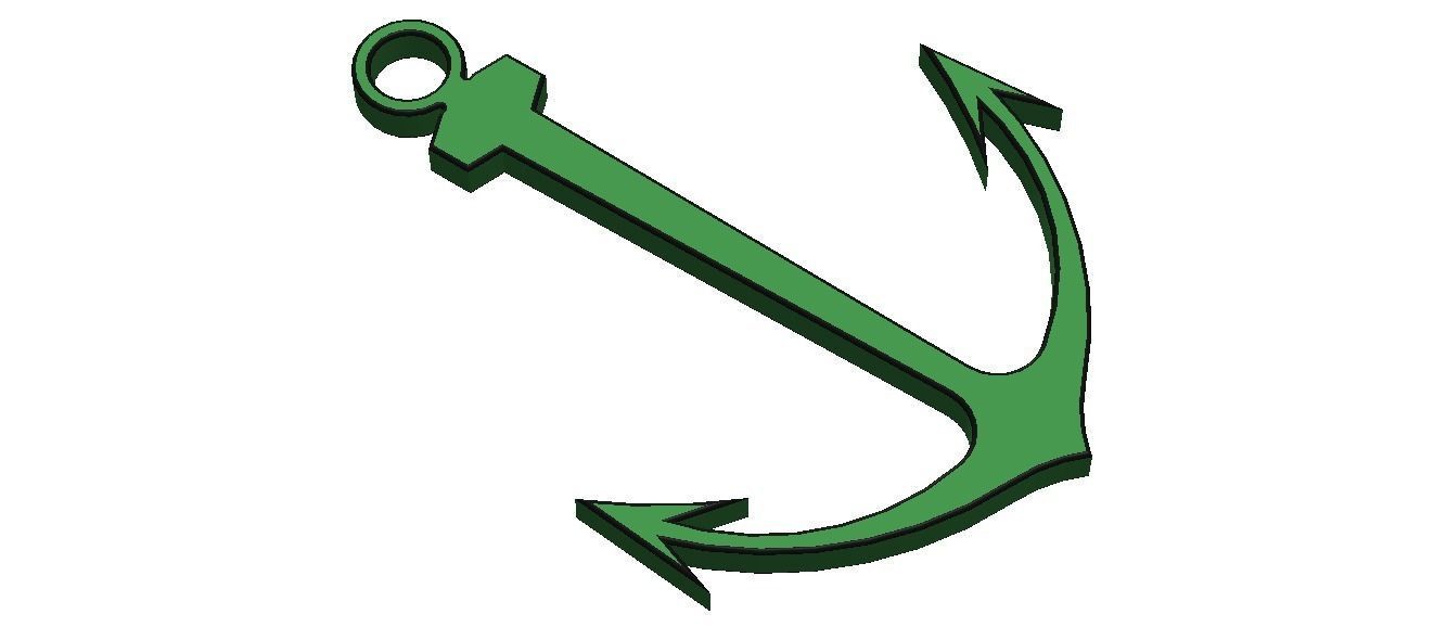 Anchor Green Ship 3D print model_9