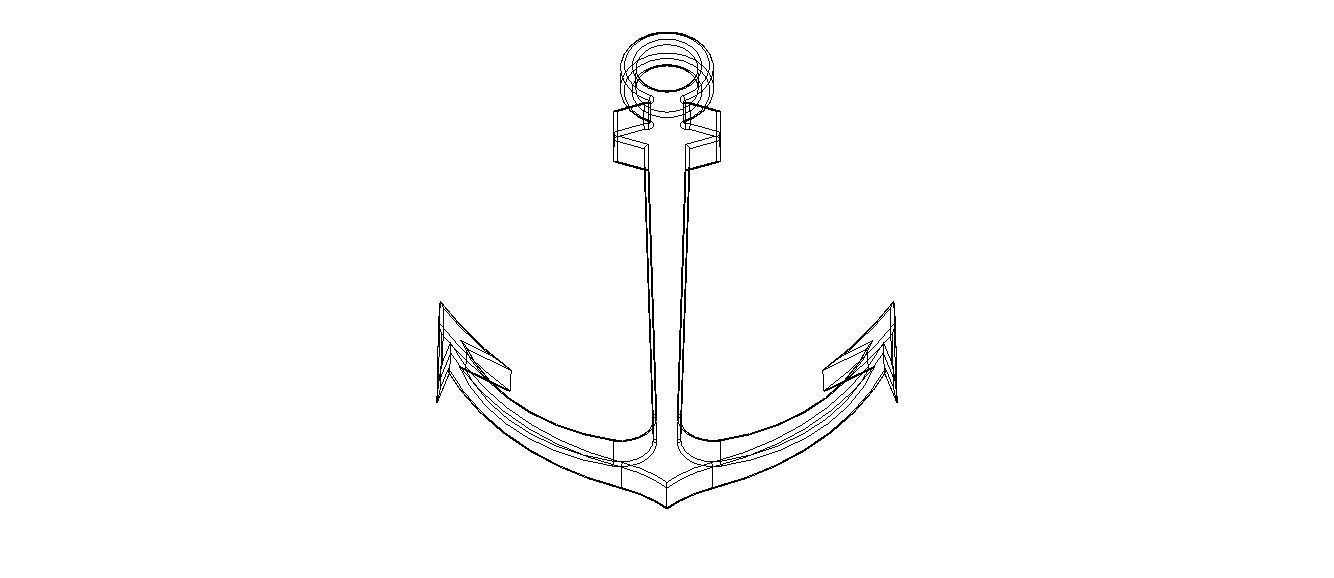 Anchor Green Ship 3D print model_20