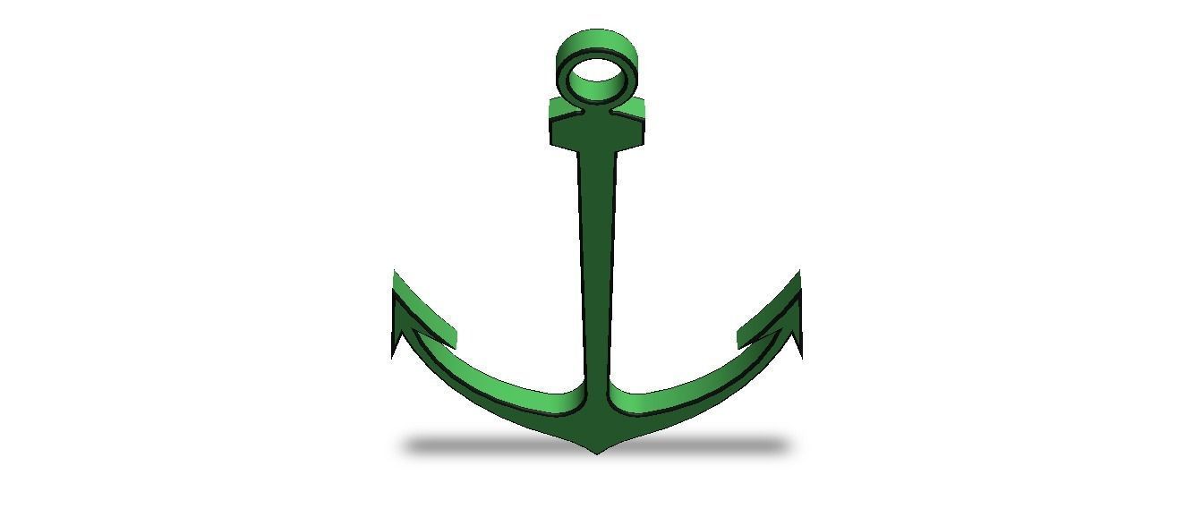 Anchor Green Ship 3D print model_21