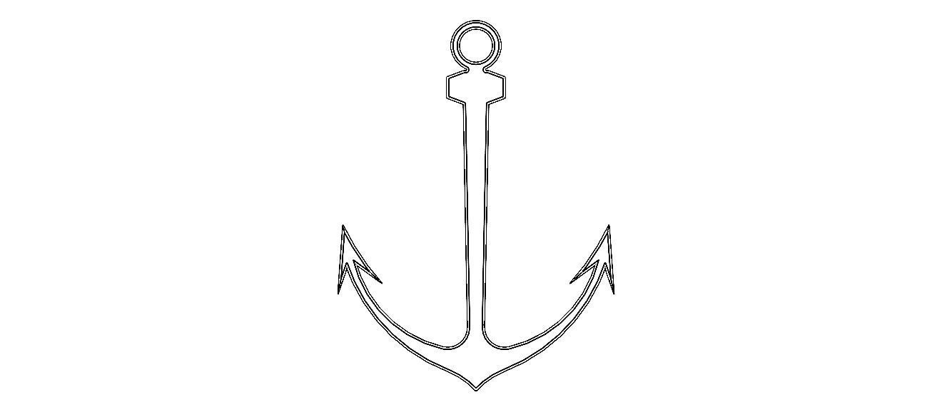 Anchor Green Ship 3D print model_22