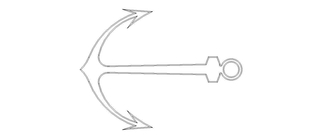 Anchor Green Ship 3D print model_36