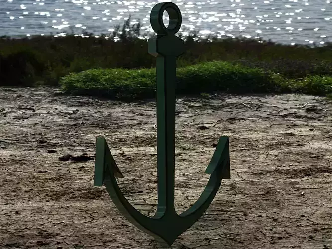 Anchor Green Ship 3D print model Anchor Green Ship 3D print model