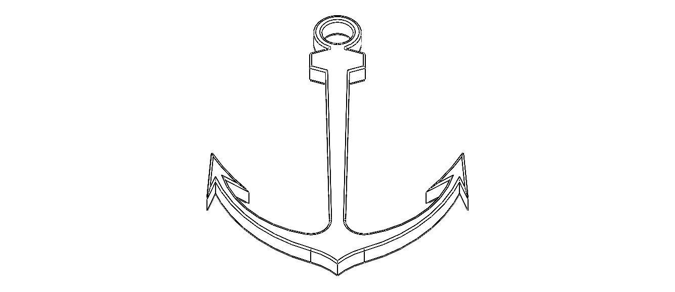 Anchor Green Ship 3D print model_26