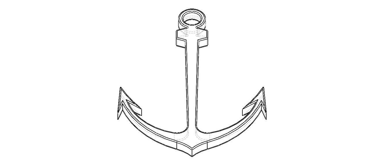 Anchor Green Ship 3D print model_27