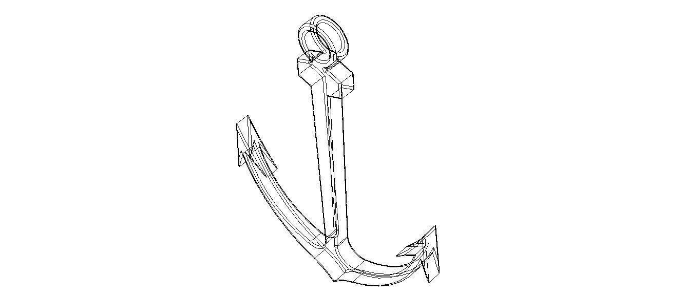 Anchor Green Ship 3D print model_12