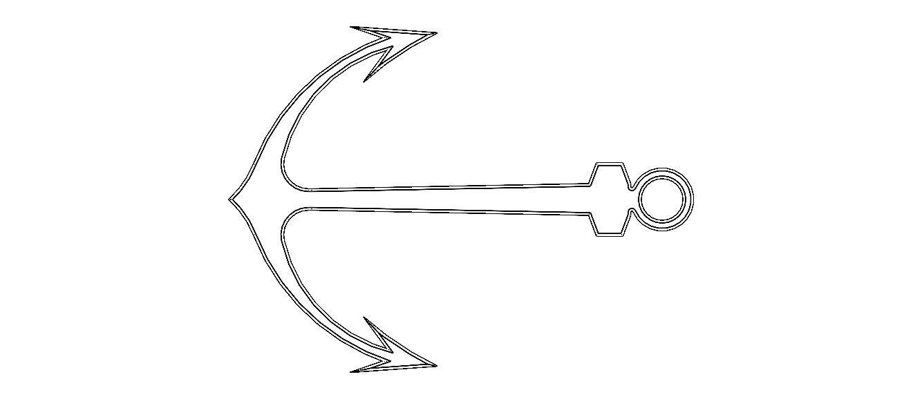 Anchor Green Ship 3D print model_34