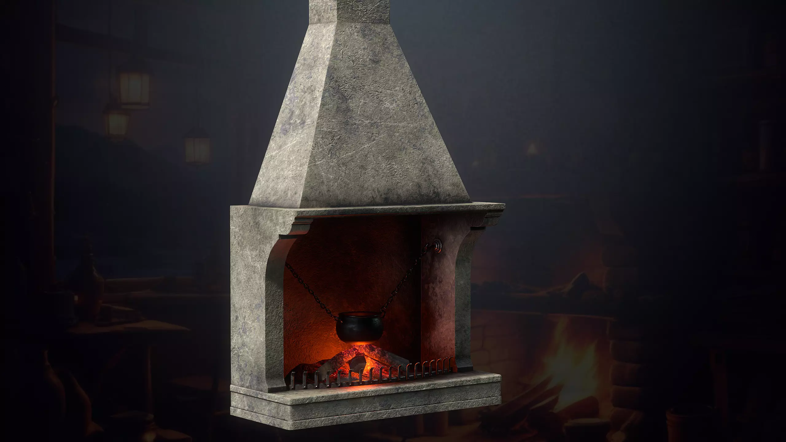 Hunters Hut Low-poly 3D model_45