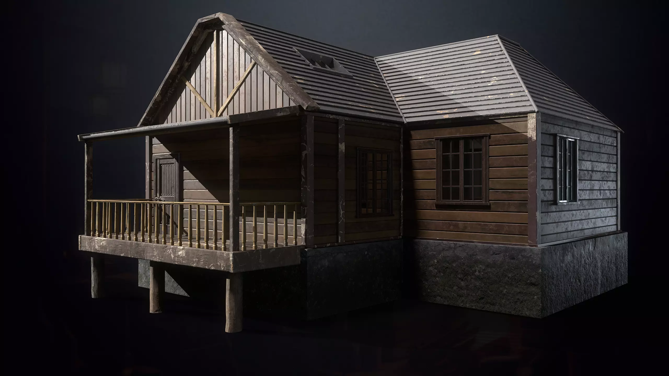 Hunters Hut Low-poly 3D model_39