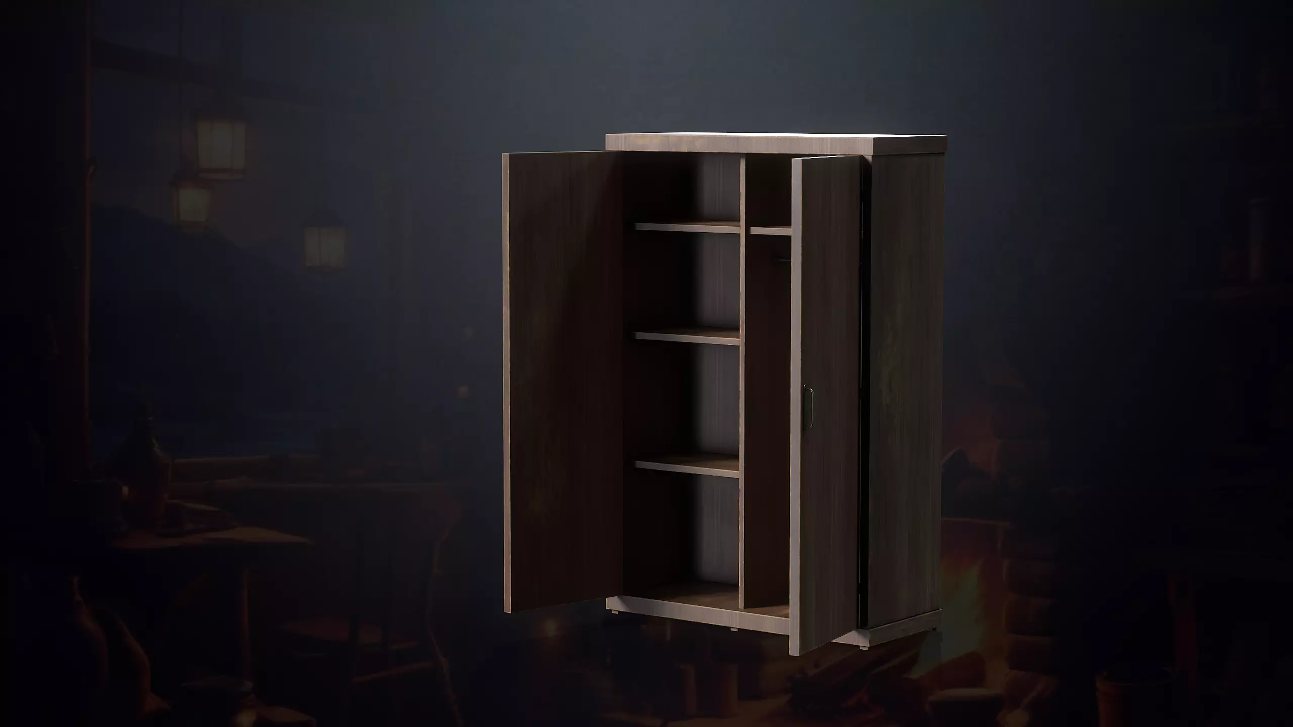 Hunters Hut Low-poly 3D model_32