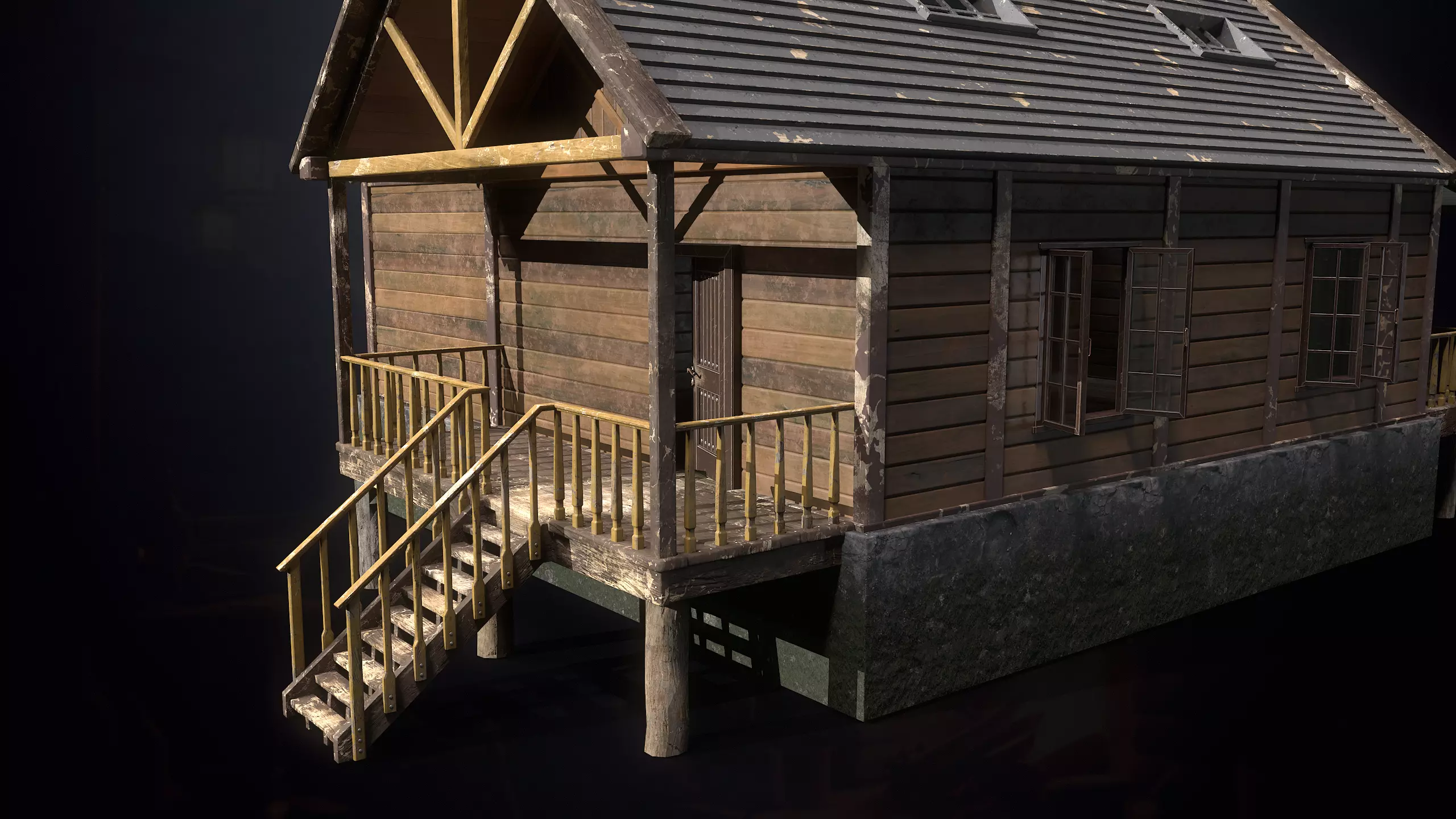 Hunters Hut Low-poly 3D model_44