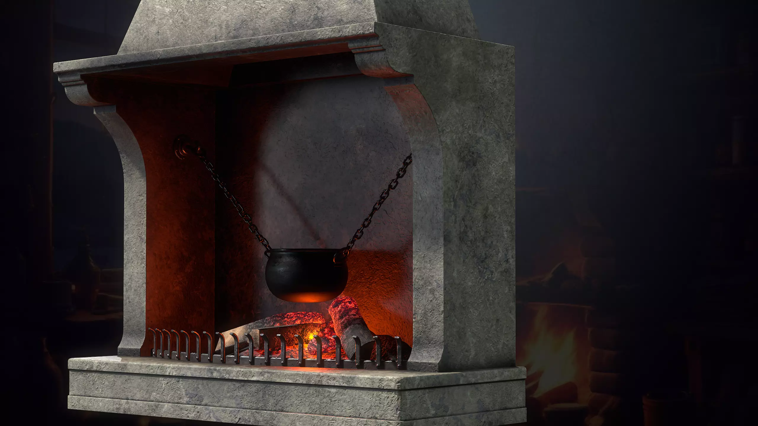 Hunters Hut Low-poly 3D model_40