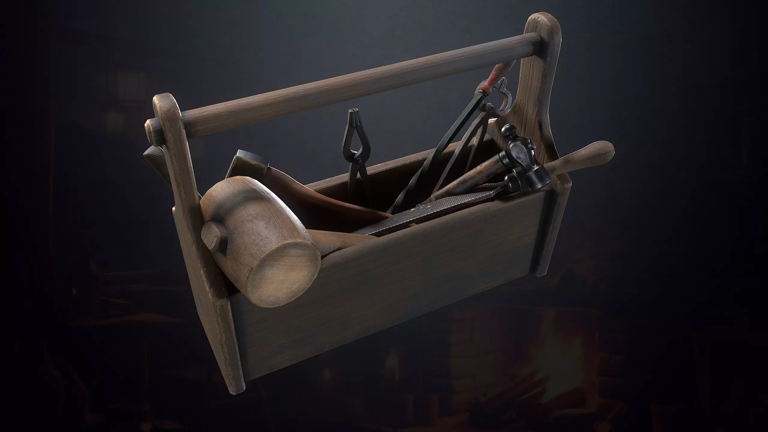 Hunters Hut Low-poly 3D model_86