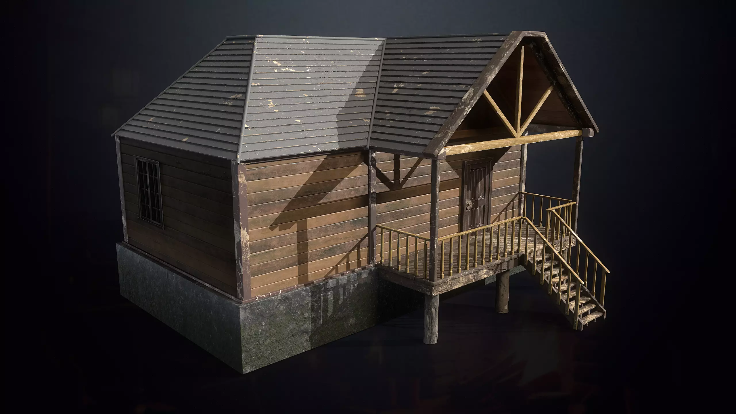 Hunters Hut Low-poly 3D model_9