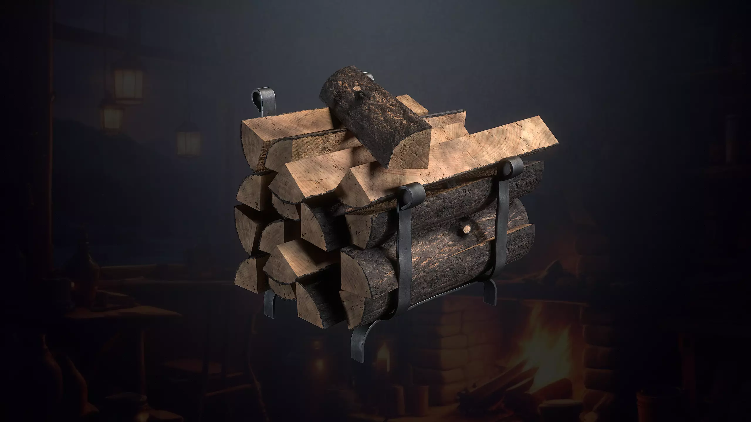 Hunters Hut Low-poly 3D model_80