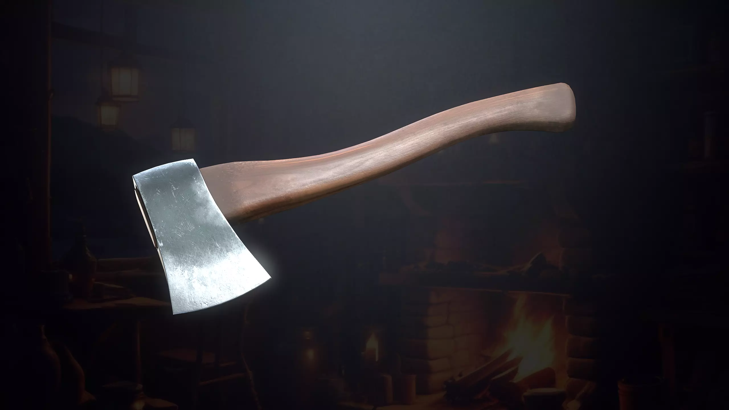 Hunters Hut Low-poly 3D model_37