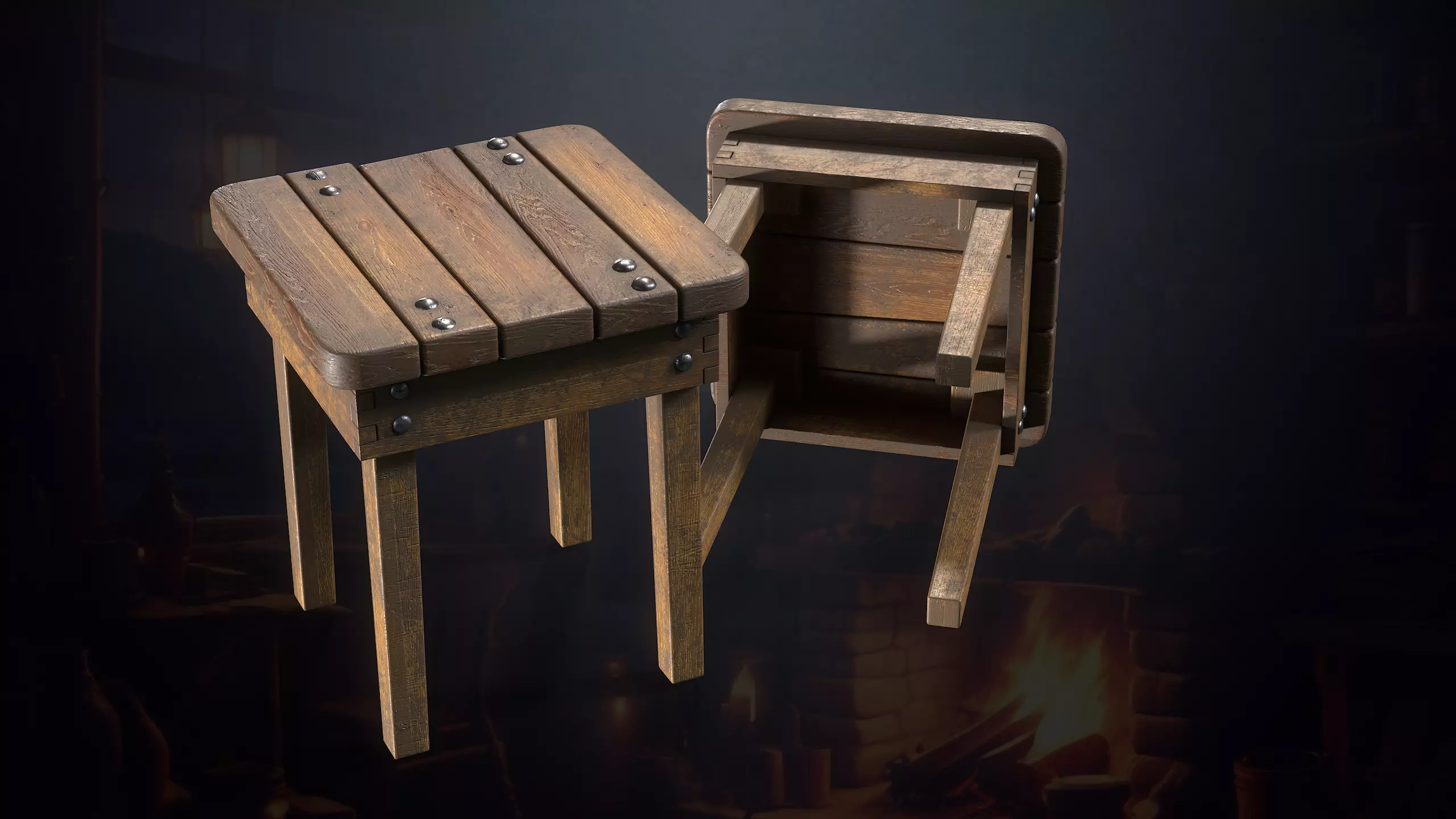 Hunters Hut Low-poly 3D model_69