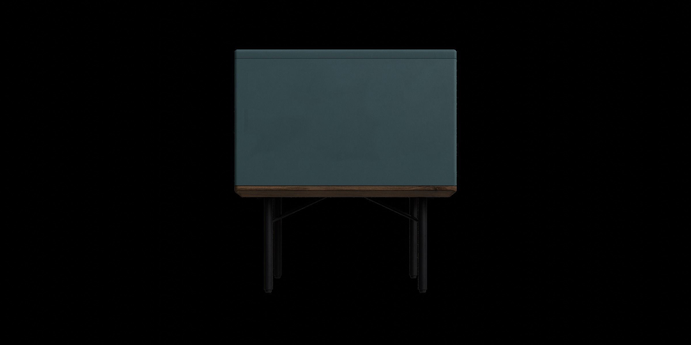 Petrol Blue Walnut Stain Bedside Table 3D model_7