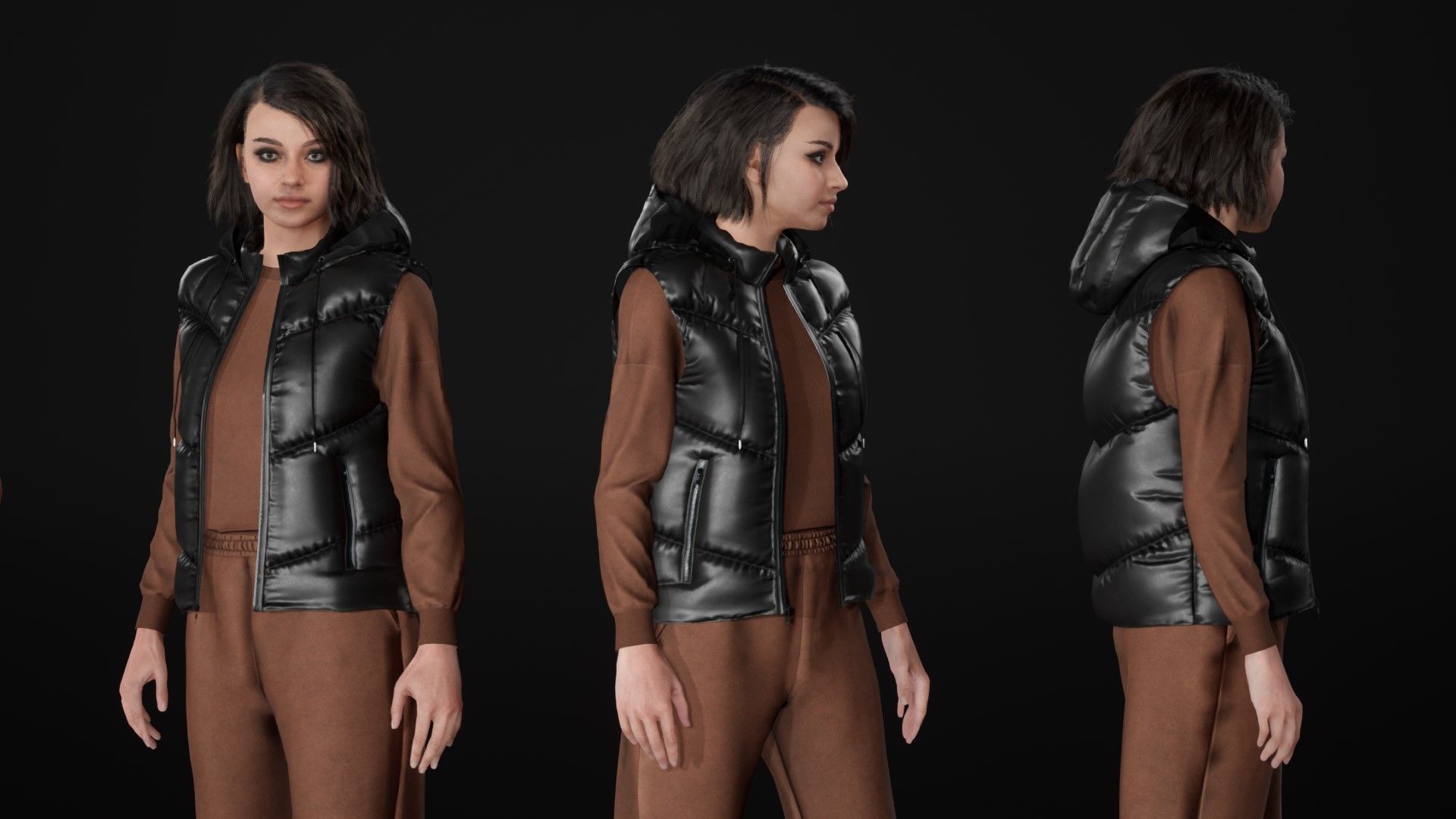 Mens and Womens Autumn Outfits 3D Model Collection_45