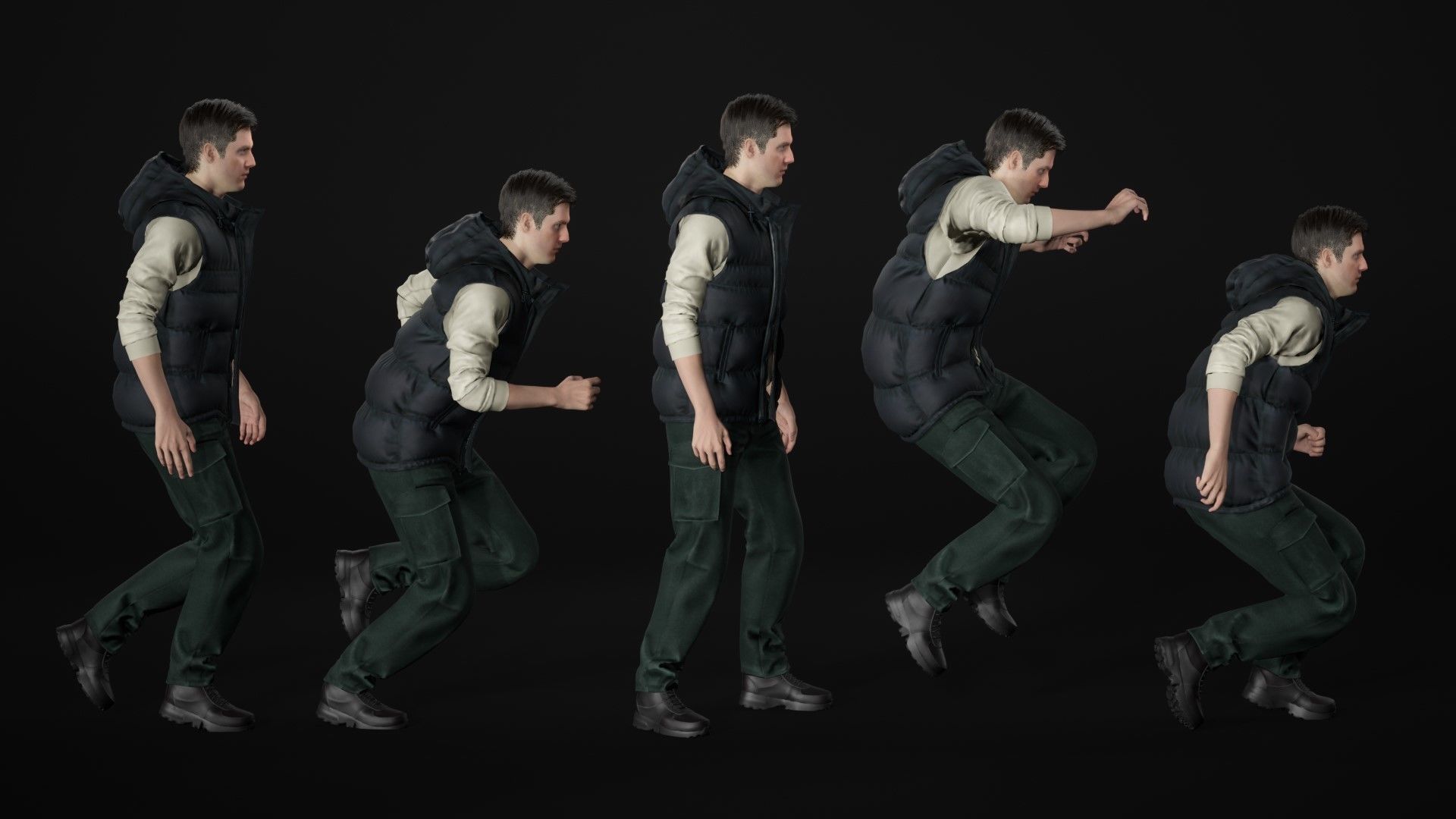 Mens and Womens Autumn Outfits 3D Model Collection_39