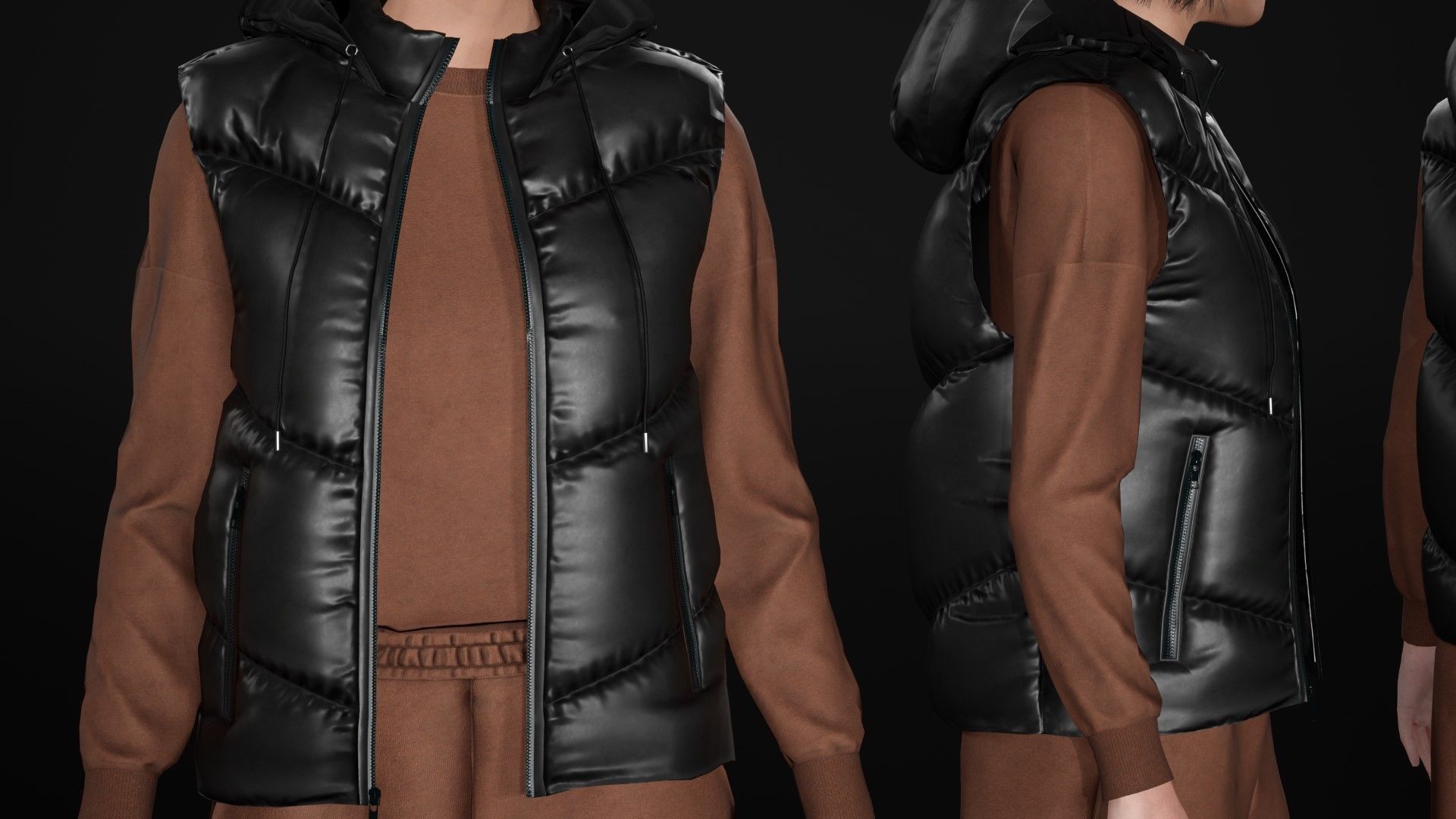 Mens and Womens Autumn Outfits 3D Model Collection_49
