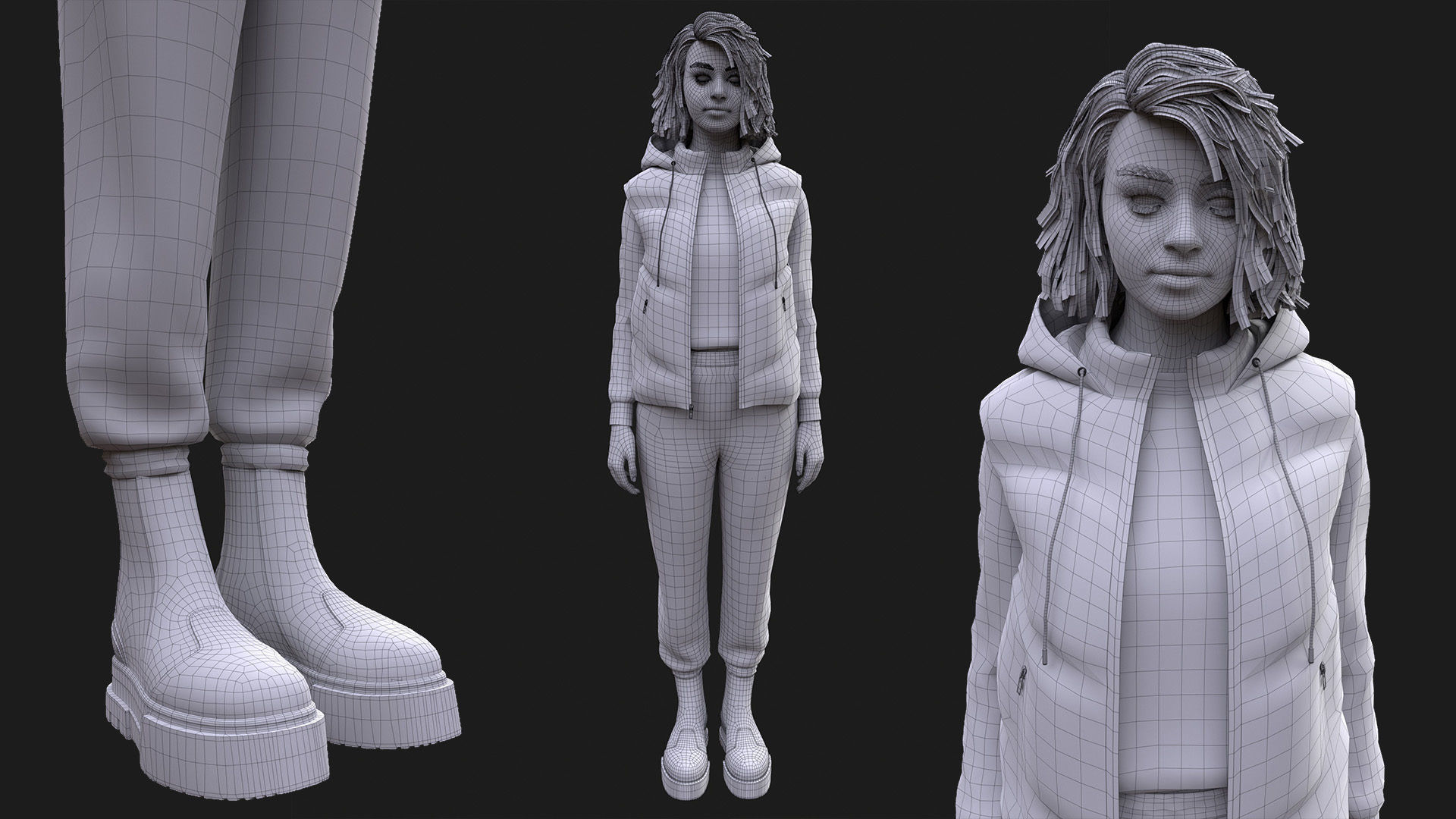 Mens and Womens Autumn Outfits 3D Model Collection_14