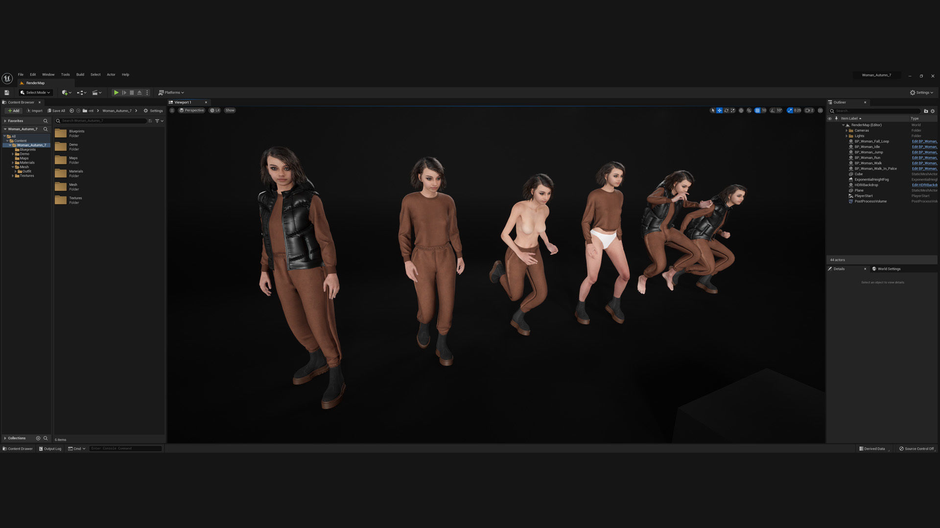 Mens and Womens Autumn Outfits 3D Model Collection_6