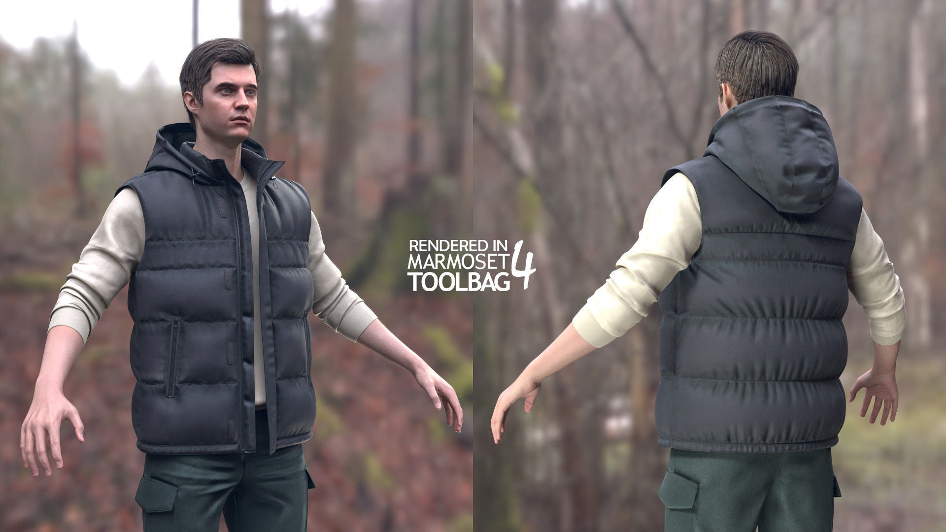 Mens and Womens Autumn Outfits 3D Model Collection_12