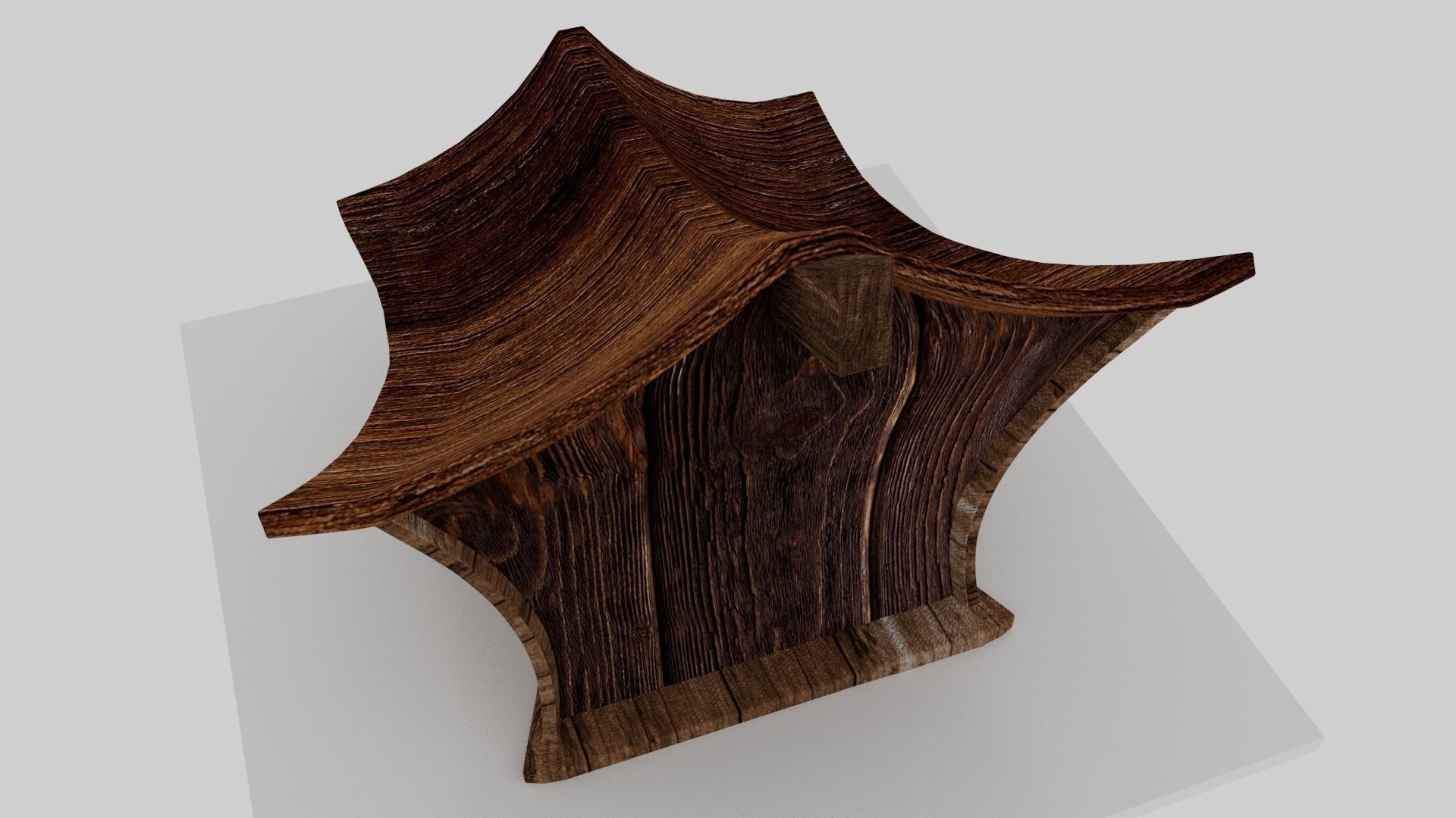 Hut Miniature 3D model_3