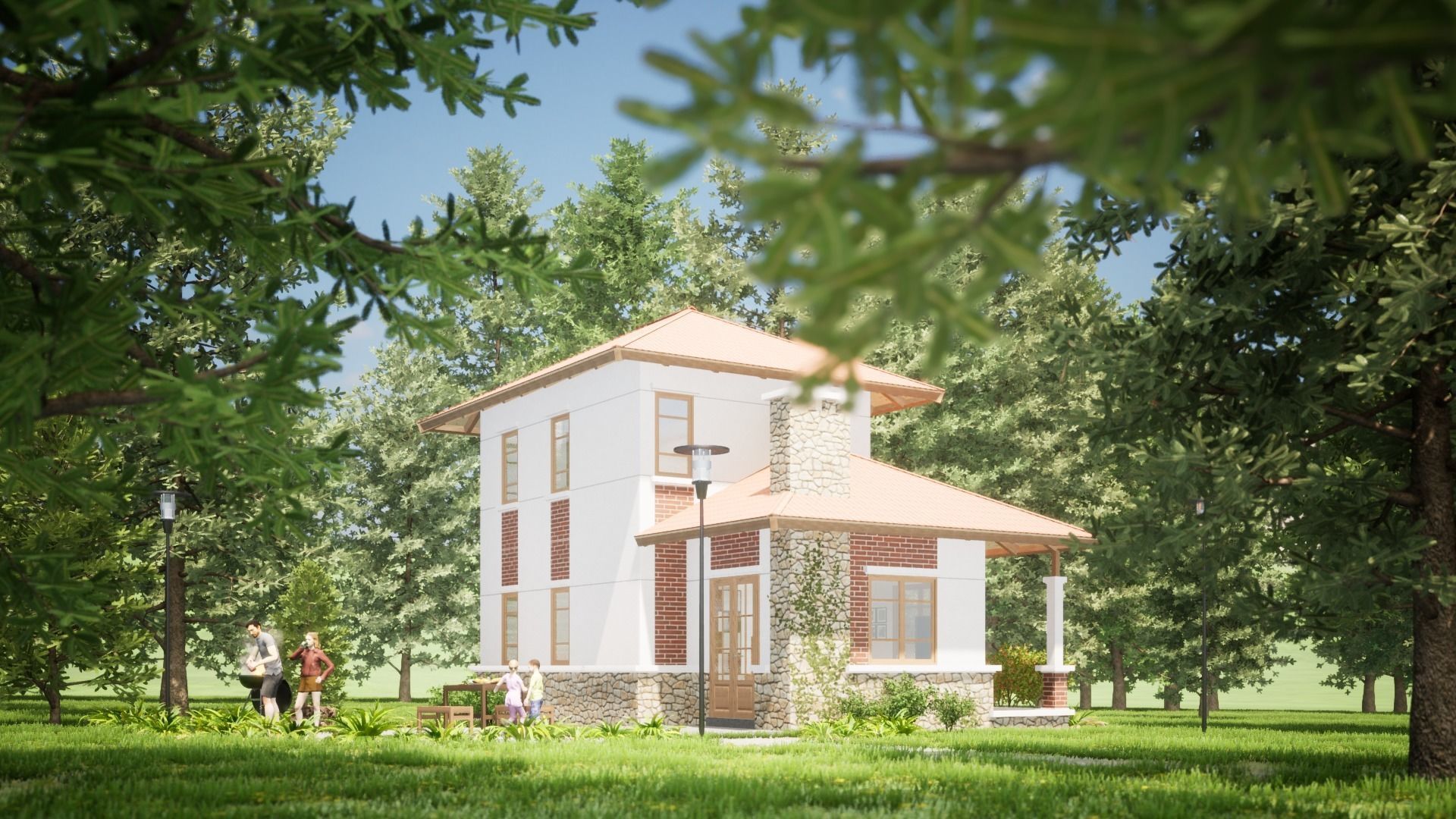 042Countryhouse2f73m2 3D model_2