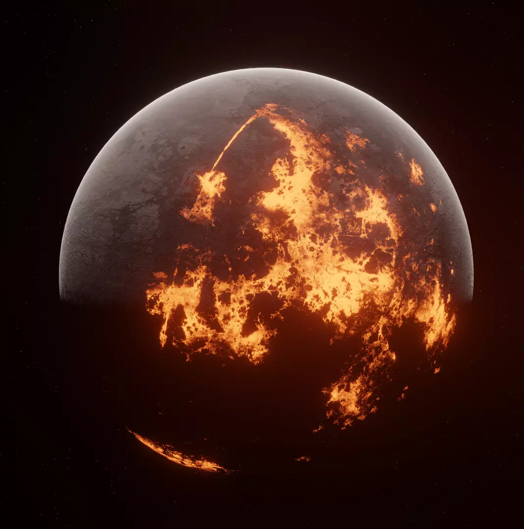 Planet Space Ready to game Low-poly 3D model