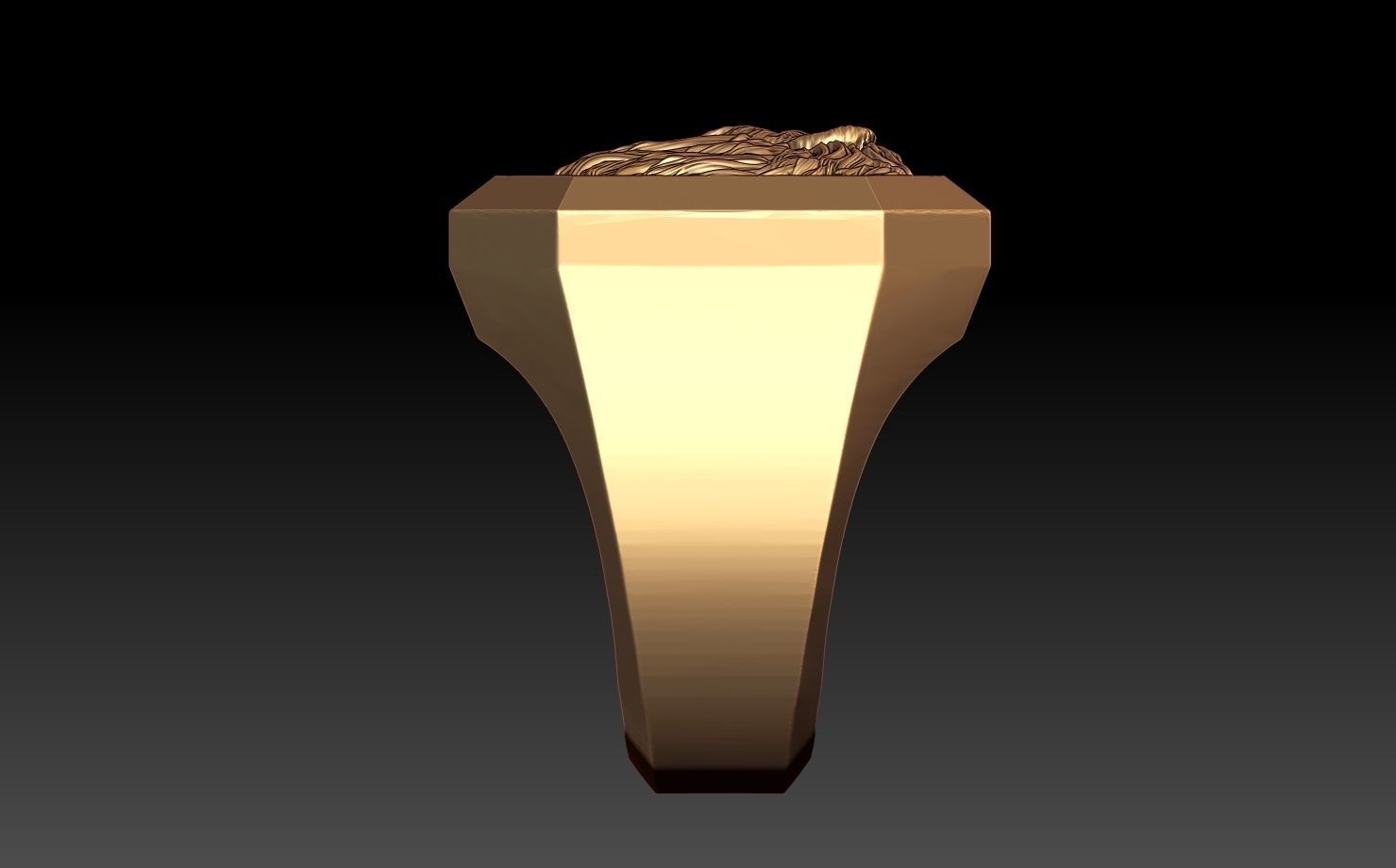 LION MAN RING 3D print model_2