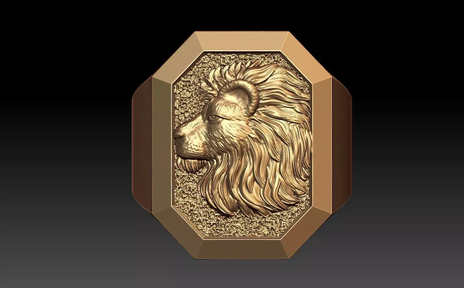 LION MAN RING 3D print model_0