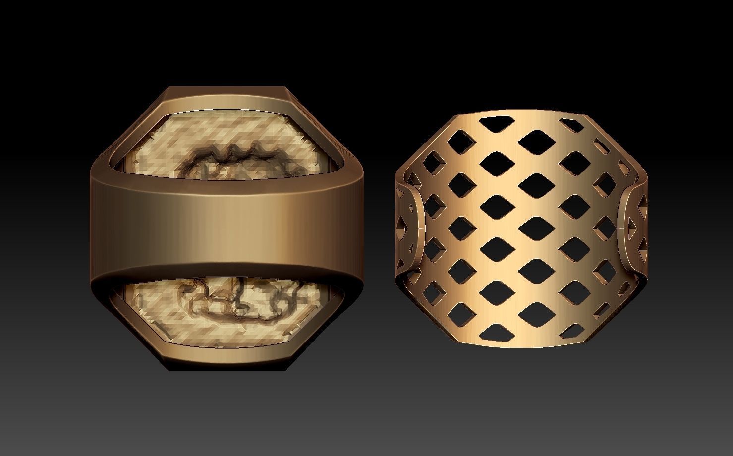 LION MAN RING 3D print model_4