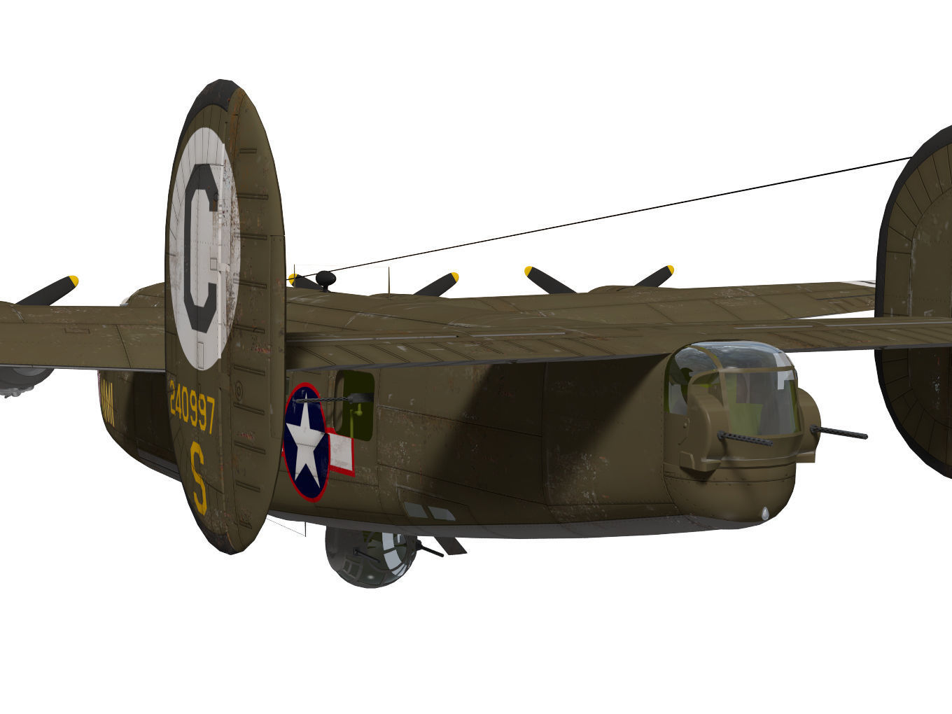 consolidated B24D liberator 3D model_5