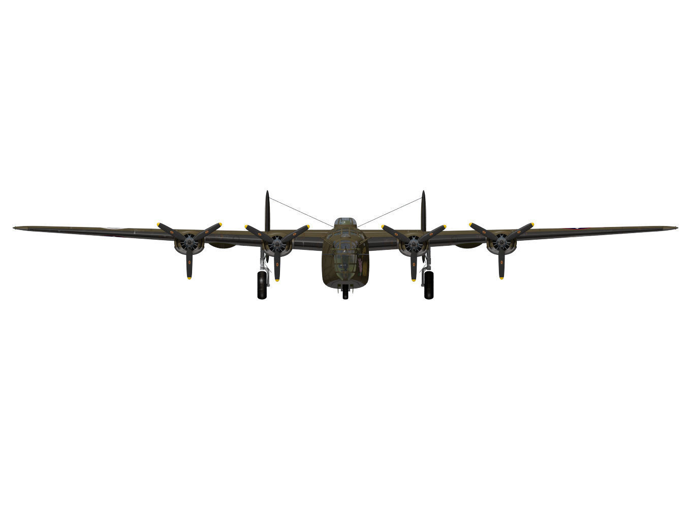 consolidated B24D liberator 3D model_11