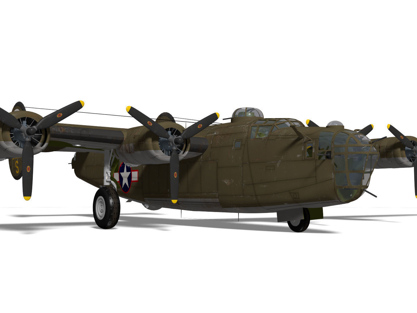 consolidated B24D liberator 3D model_8