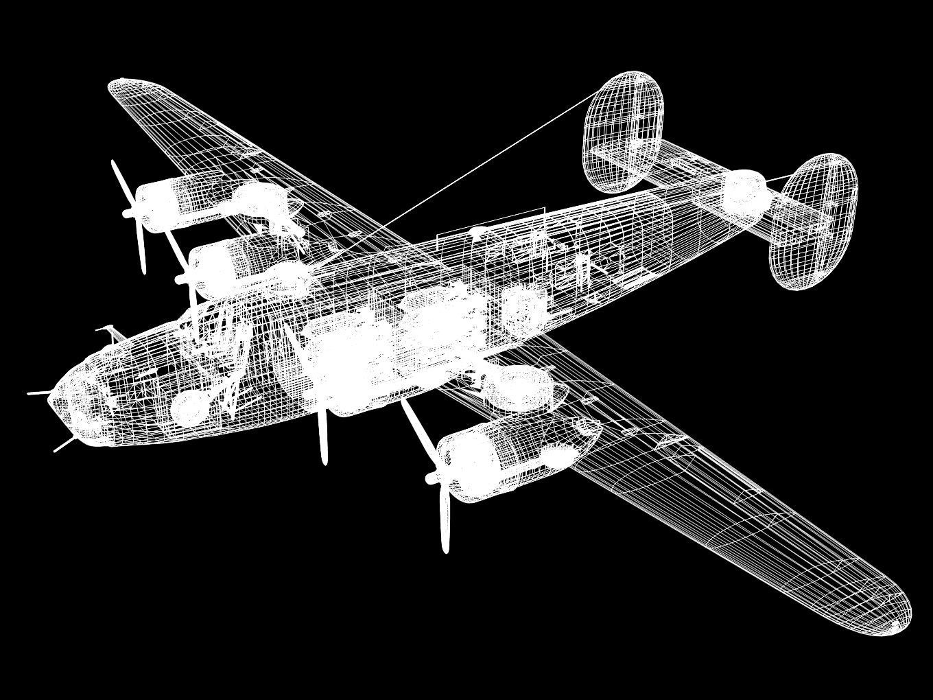 consolidated B24D liberator 3D model_16