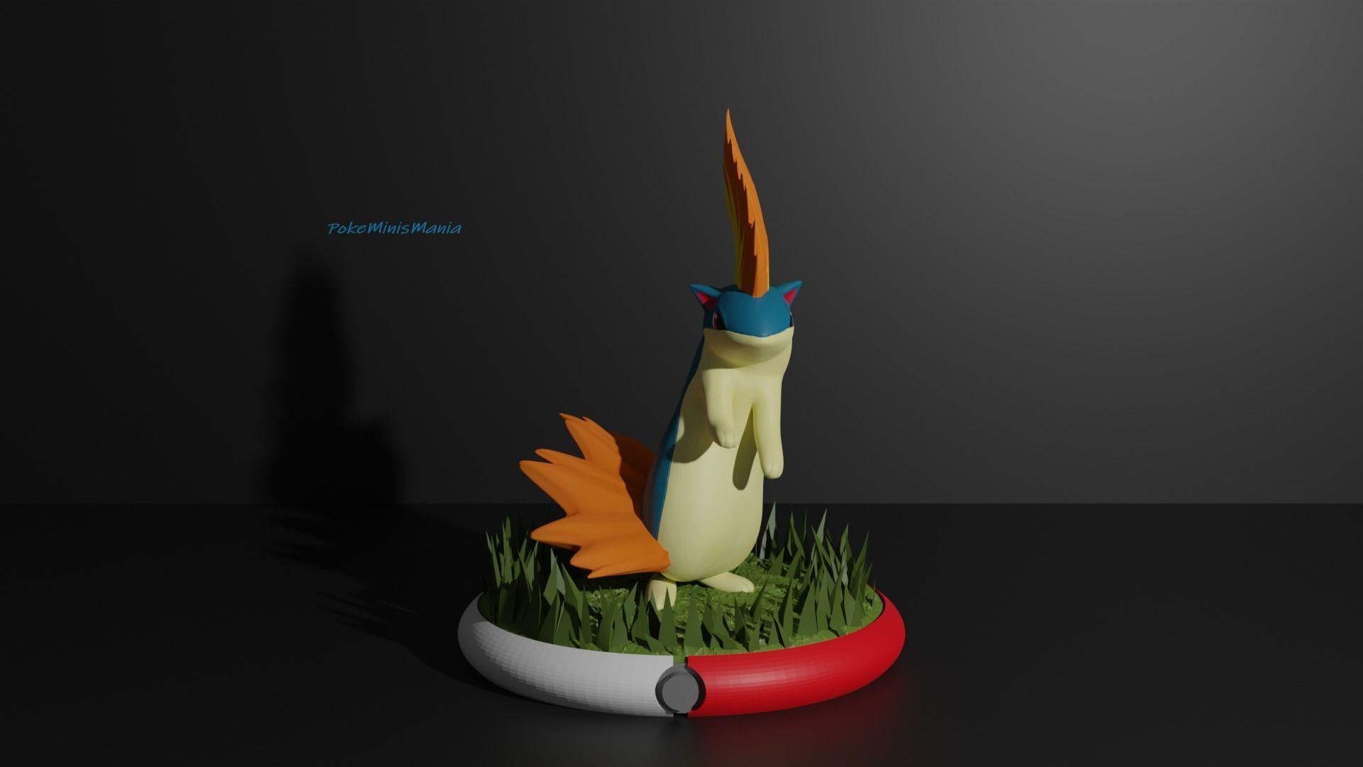 Cyndaquil Quilava and Typhlosion 3D print model 3D print model_5