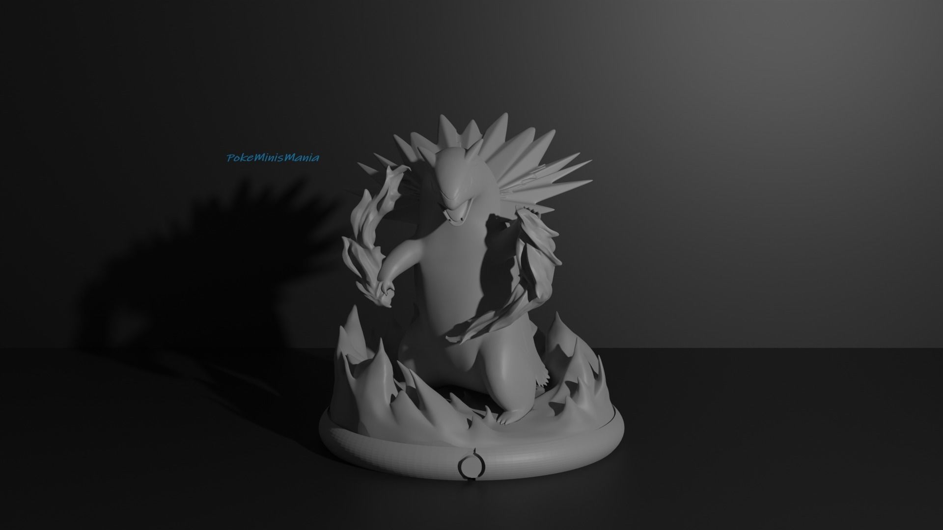 Cyndaquil Quilava and Typhlosion 3D print model 3D print model_21