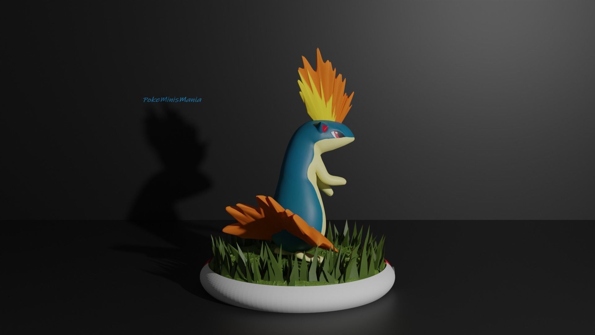 Cyndaquil Quilava and Typhlosion 3D print model 3D print model_7